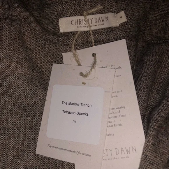 NEW NWT Christy Dawn The Marlow Trench Tobacco Specks Jacket Coat - Picture 8 of 10